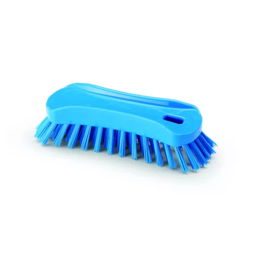 Igeax élelmiszeripari ergonómikus kézi kefe, kék, 0,5mm közepes sörtével