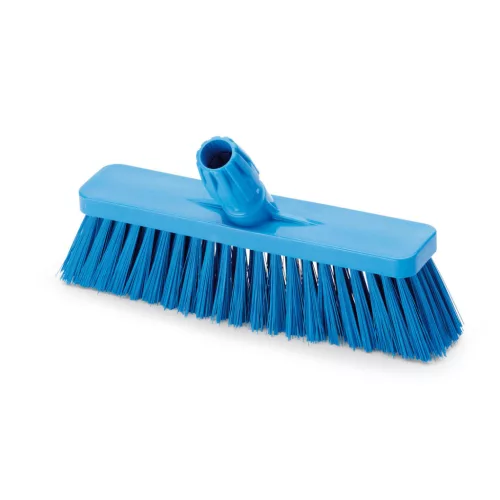 Igeax élelmiszeripari tolóseprű, partvis fej, 30 cm, 0,3mm puha sörtével, kék