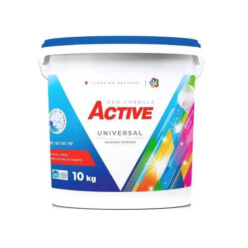 Active mosópor Universal vödrös 10kg (130 mosás)