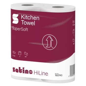   Satino Wepa HiLine kéztörlő 2 rétegű fehér 2x64lap, 16 csomag/zsák