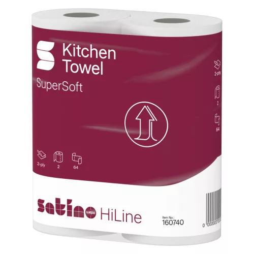 Satino Wepa HiLine kéztörlő 2 rétegű fehér 2x64lap, 16 csomag/zsák