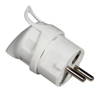   Commel földelt dugvilla alsó kivezetésű, schuko 16 A 250 V ~, fehér