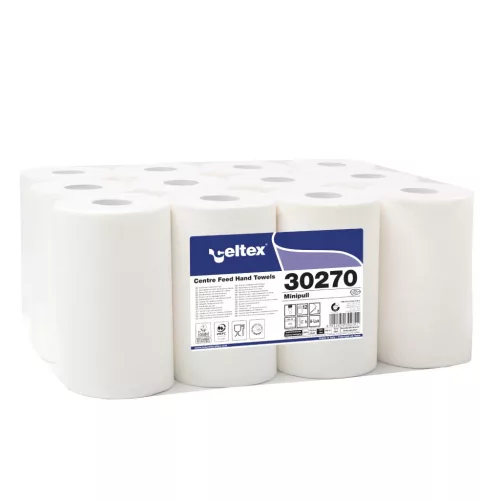 Celtex Mini tekercses kéztörlő 2 réteg, 72m, cellulóz, 20x34cm, 12 tekercs/zsugor