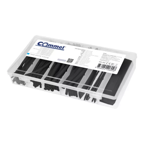 Commel zsugorcső szett  100DB 100mm  fekete