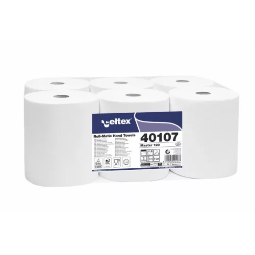Celtex Master 120 tekercses kéztörlő cellulóz 2 réteg, 120m, 6 tekercs/zsugor