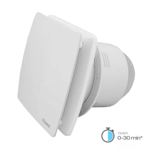 Commel elszívó ventilátor 100 mm, időzítővel, záró lamellával, golyóscsapágyas  12 W, 95 m³/h , 34 dB
