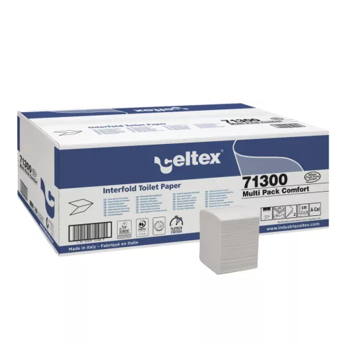 Celtex Multi Pack hajtogatott toalettpapír cellulóz 2 réteg, 11x18cm, 36x250 lap