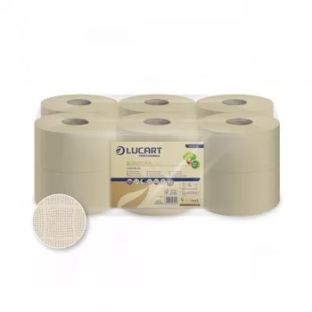   Lucart ECO Natural Mini közületi toalettpapír 19cm 160m 2 rétegű 12 tekercs/zsugor