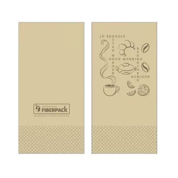   Lucart Eco Natural Szalvéta 33x33cm Jó reggelt 1/8-os 2 rétegű 50 lap/csomag