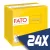 Fato Szalvéta 24x24cm sárga 2 rétegű 100 lap/csomag (24 csomag)
