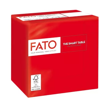Fato Szalvéta 24x24cm piros 2 rétegű 100 lap/csomag