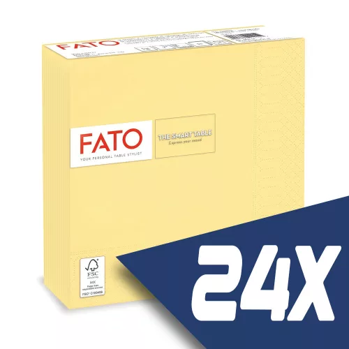 Fato Szalvéta 33x33cm pezsgő 2 rétegű 50 lap/csomag (24 csomag)