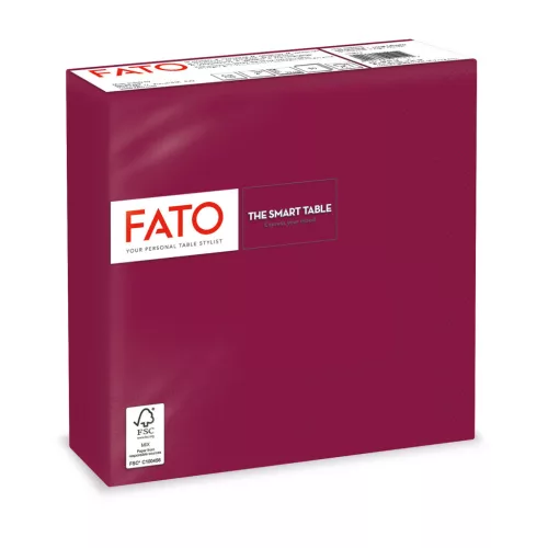Fato Szalvéta 33x33cm bordó 2 rétegű 50 lap/csomag 