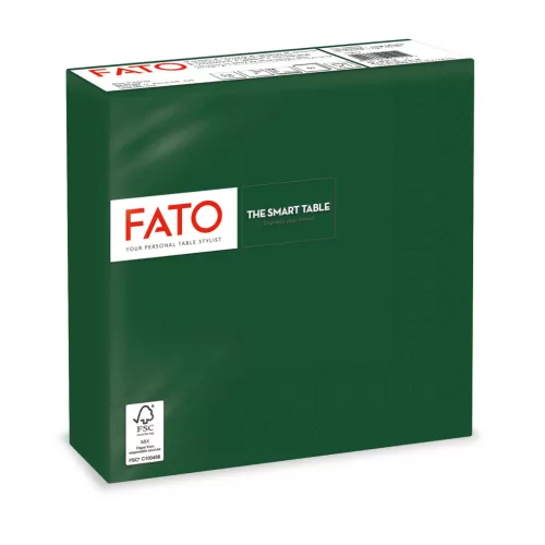 Fato Szalvéta 33x33cm erdőzöld 2 rétegű 50 lap/csomag 