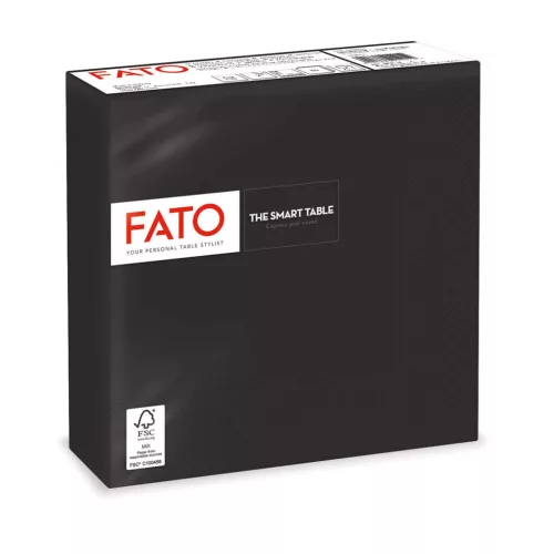 Fato Szalvéta 33x33cm fekete 2 rétegű 50 lap/csomag 
