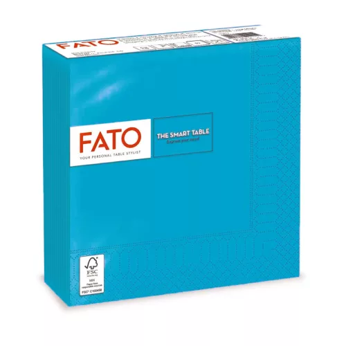 Fato Szalvéta 33x33cm türkiz 2 rétegű 50 lap/csomag 