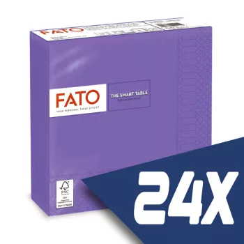   Fato Szalvéta 33x33cm viola 2 rétegű 50 lap/csomag (24 csomag)