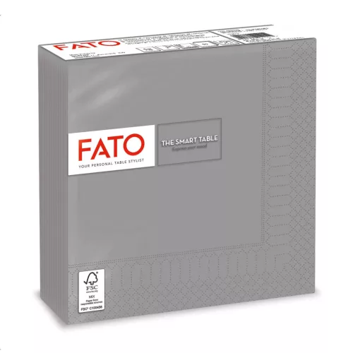 Fato Szalvéta 33x33cm szürke 2 rétegű 50 lap/csomag 