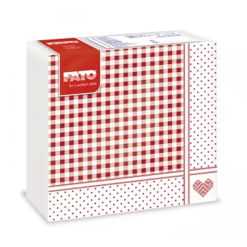   Fato Sztár szalvéta Shabby Red 2 rétegű 38x38cm 40szál/csomag  