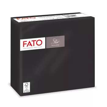  Fato Sztár szalvéta 2 rétegű 38x38cm fekete 40 szál/csomag 