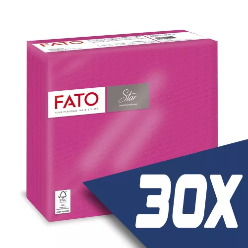 Fato Sztár szalvéta 2 rétegű 38x38cm fuxia 40 szál/csomag (30 csomag)