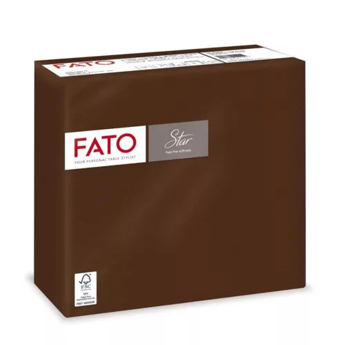 Fato Sztár szalvéta 2 rétegű 38x38cm csokoládébarna 40 szál/csomag 
