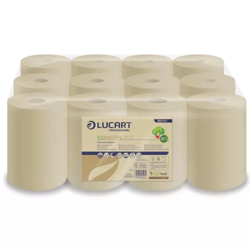 Lucart ECO Natural tekercses kéztörlő 2 rétegű, 255lap, 59m 12 tekercs/zsugor