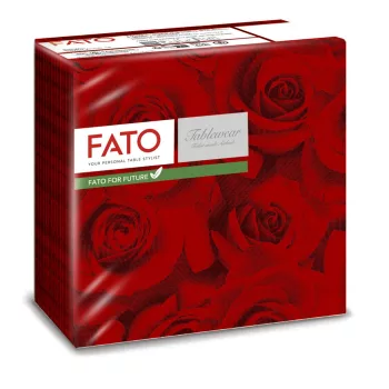 Fato Airlaid szalvéta 40x40cm Rózsa mintás 50 lapos