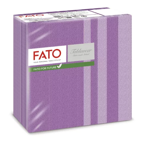 Fato Airlaid szalvéta 40x40cm Tweed Melanzana 50 lapos