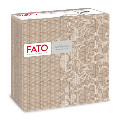 Fato Airlaid szalvéta 40x40cm Drops mogyoró 50 lapos