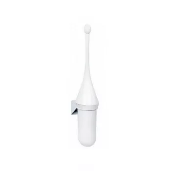 Mar plast falra szerelhető wc kefe tartó fehér