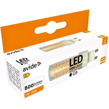 Avide LED 7W G9 NW 4000K fekvő