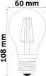 Avide LED Filament Globe 3.8W E27 WW 3000K Super High Lumen