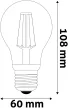 Avide LED Filament Globe 6.6W E27 A60 WW 2700K Super High Lumen