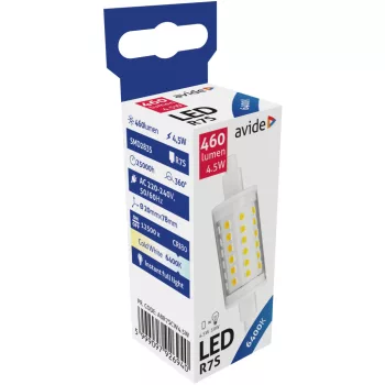 Avide LED 4.5W R7S 20x78mm CW 6400K