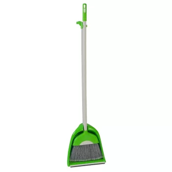 Seprű+szemétlapát zöld 110cm