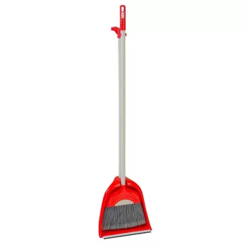 Seprű+szemétlapát piros 110cm