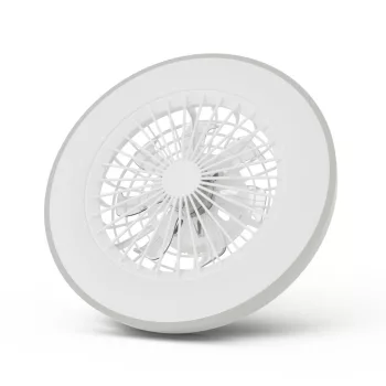   Avide Mennyezeti lámpa ventilátorral Wanda ezüst, 2x24W+15W motor, távirányítóval