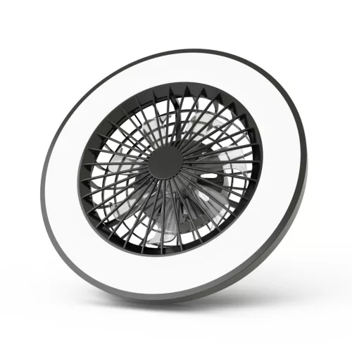 Avide Mennyezeti lámpa ventilátorral Whitney fekete, 2x24W+15W motor, távirányítóval