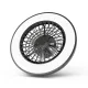 Avide Mennyezeti lámpa ventilátorral Whitney fekete, 2x24W+15W motor, távirányítóval