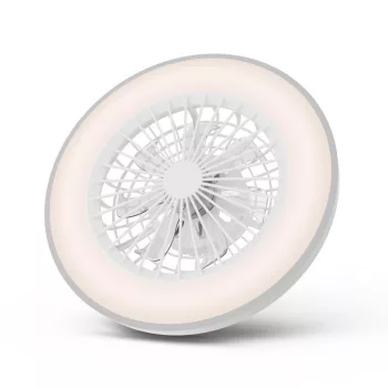   Avide Mennyezeti lámpa ventilátorral Whitney ezüst, 2x24W+15W motor, távirányítóval