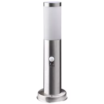   Avide kültéri álló lámpa Boca 1xE27 PIR 450mm IP44 Szatén Nikkel