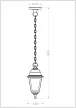 Avide Kültéri Függesztett Lámpa Blake 1xE27 825mm Fekete IP44