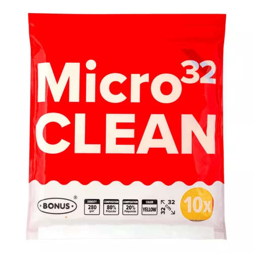 Bonus Mikroszálas univerzális kendő 32x32cm sárga 10 darabos