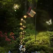 Napelemes locsolókanna LED lámpás, vízsugár-effekttel, meleg fehér IP44