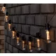 Retró Edison körte izzó forma LED Szolár Napelemes Dekor Lampion 10db 4,7m DS010