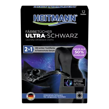 Heitmann Ultrafekete színfrissítő kendő 12 db-os
