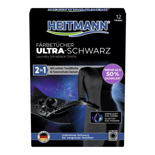 Heitmann Ultrafekete színfrissítő kendő 12 db-os