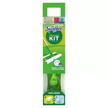  Swiffer Sweeper kezdő szett - felmosó + 8db nedves + 3db száraz kendő utántöltő