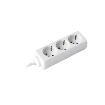   Commel elosztó, hosszabbító 3-as, érintésvédelemmel, fehér, 3m, 16A, 3500W
